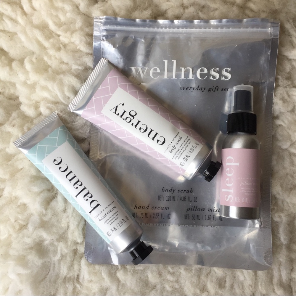 NEW Asquith & Somerset 3 pc Wellness Gift Set Rose